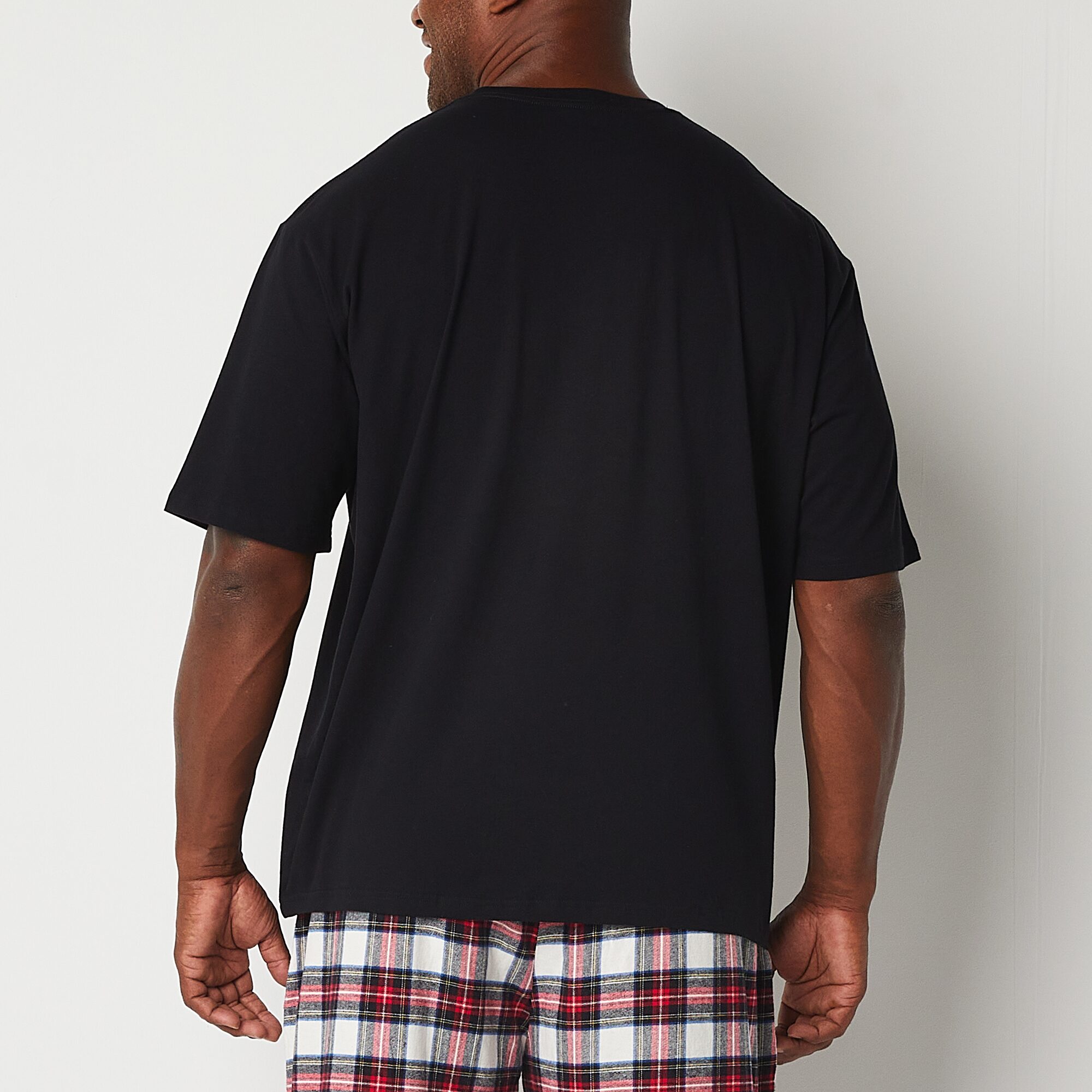 Stafford Super Soft Mens Crew Neck Short Sleeve Big and Tall Pajama Top