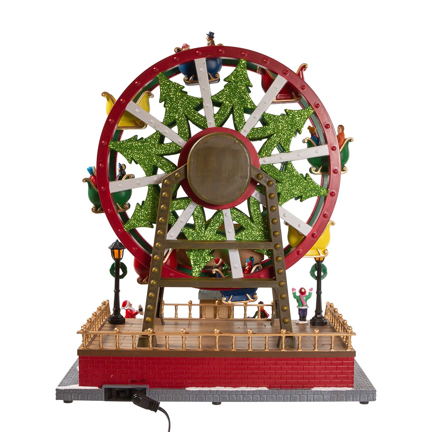 Kurt Adler 13-Inch With Motion Lighted Plays Music Christmas Tabletop Decor