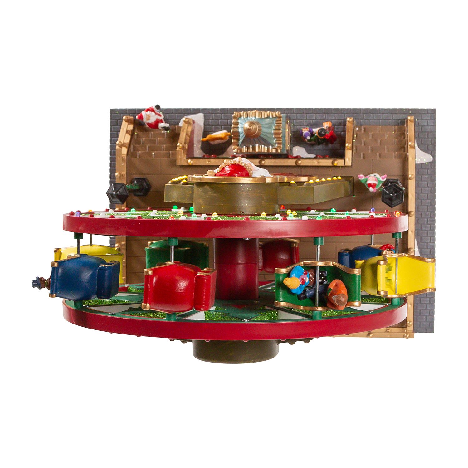 Kurt Adler 13-Inch With Motion Lighted Plays Music Christmas Tabletop Decor
