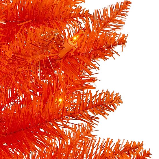 Kurt Adler Pre-Lit Orange 3 Foot Potted Christmas Tree