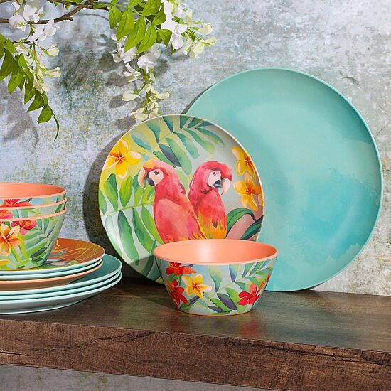 Gibson 12-pc. Melamine Dinnerware Set