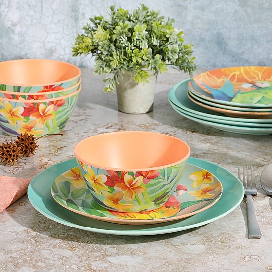 Gibson 12-pc. Melamine Dinnerware Set