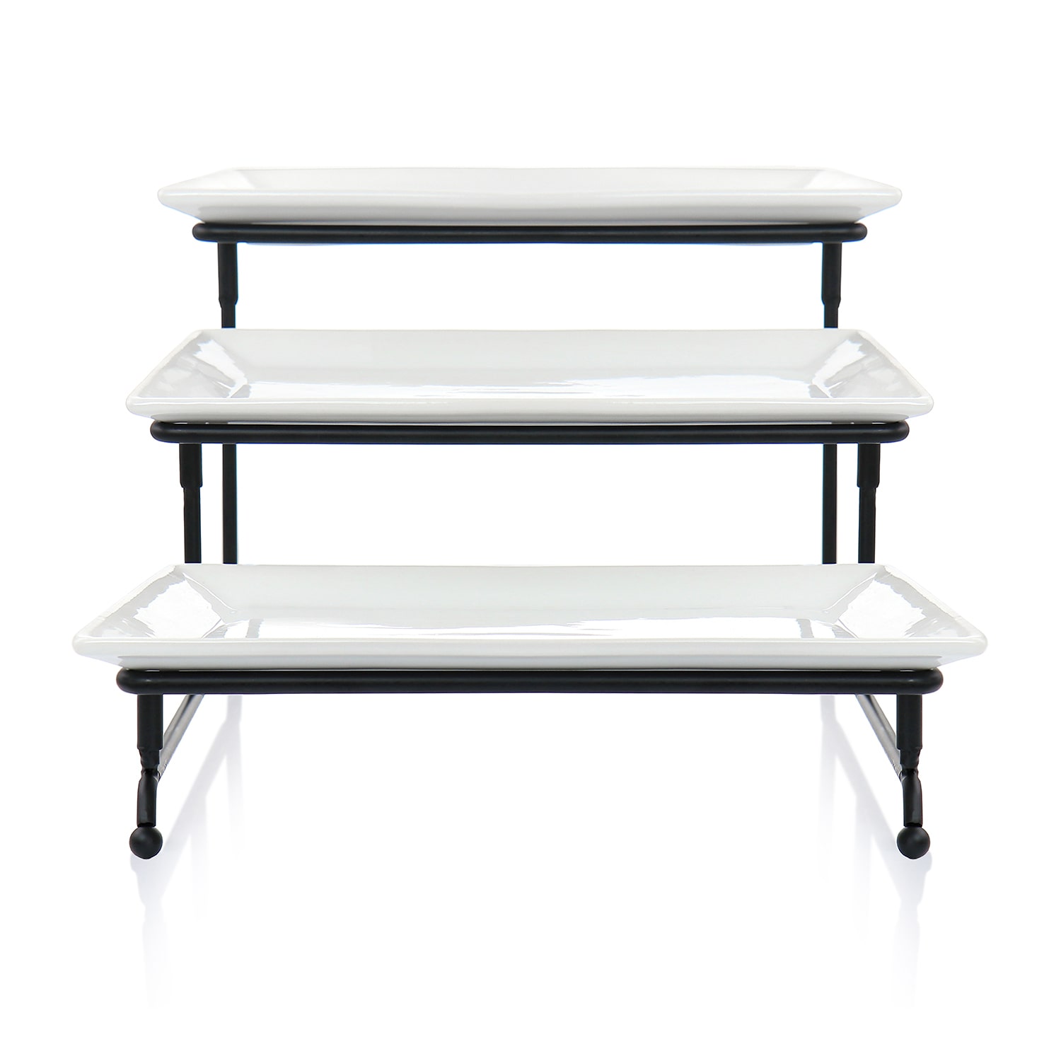 Elama 3 Tier Serveware Set Porcelain Tiered Server