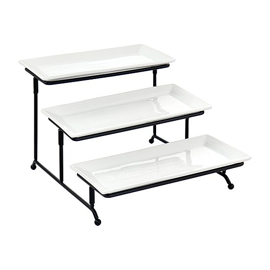 Elama 3 Tier Serveware Set Porcelain Tiered Server