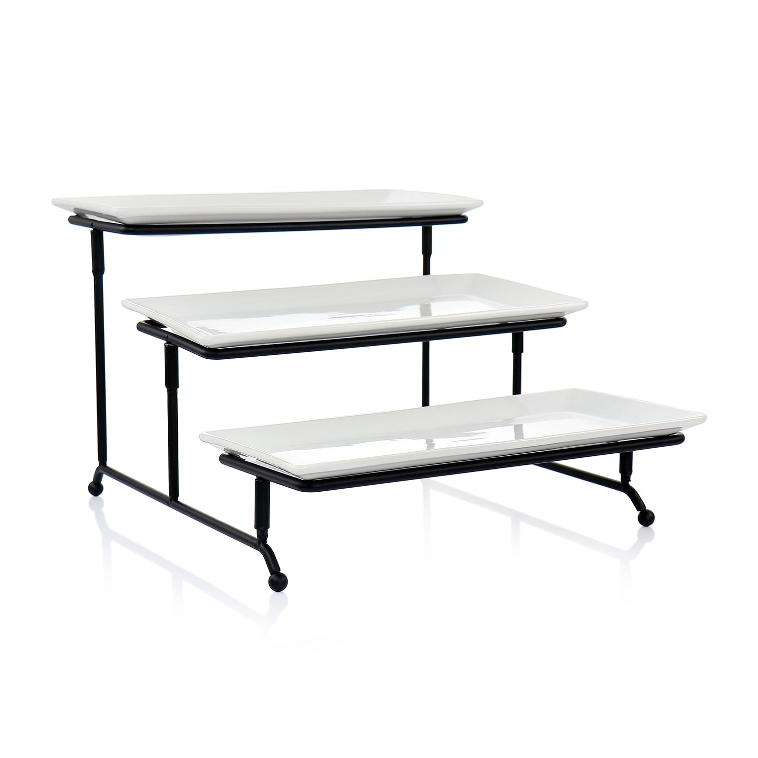 Elama 3 Tier Serveware Set Porcelain Tiered Server