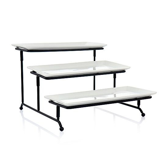 Elama 3 Tier Serveware Set Porcelain Tiered Server