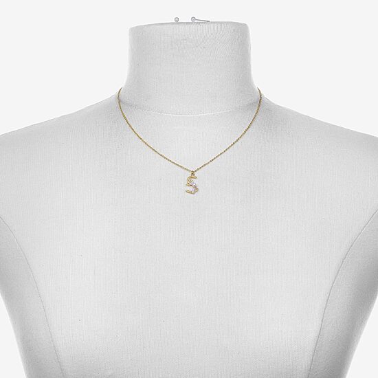 Bijoux Bar Delicates Floral Initial Womens Glass Simulated Pearl 2-pc. Jewelry Set