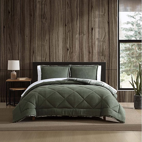 Eddie Bauer Big Lake Plaid Midweight Comforter Set