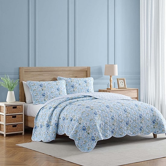 Laura Ashley Peony Garden Quilt Set