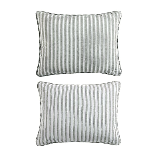 Stone Cottage Willow Way Ticking Stripe Quilt Set