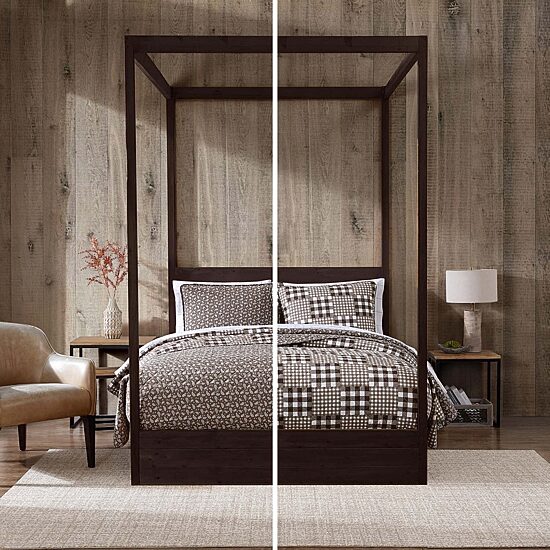Eddie Bauer Gingham Patchwork Quilt Set