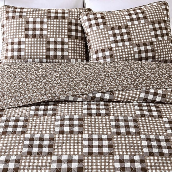 Eddie Bauer Gingham Patchwork Quilt Set