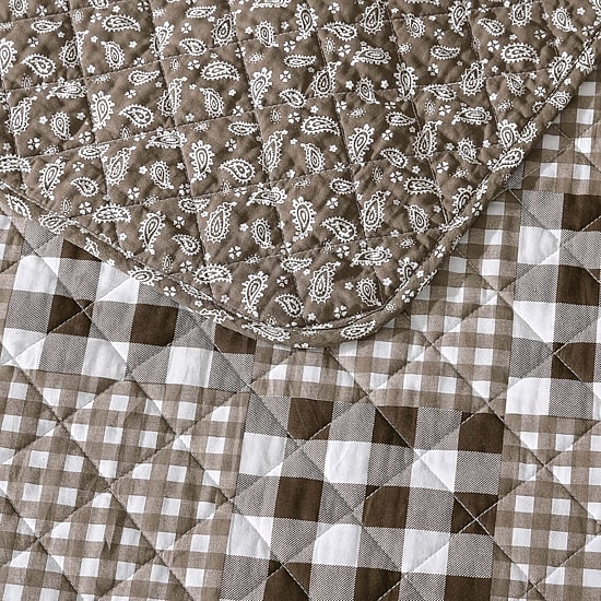 Eddie Bauer Gingham Patchwork Quilt Set
