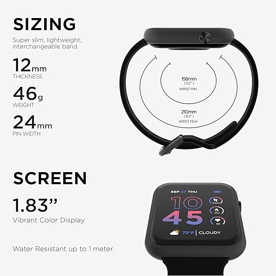Itouch Air 4 Unisex Adult Black Smart Watch Ta4l01-G02
