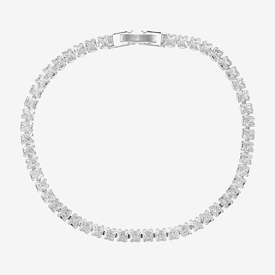 アクセサリー Sparkle Tennis Bracelet Sparkle Allure Womens Cubic Zirconia Pure Silver Over Brass Square