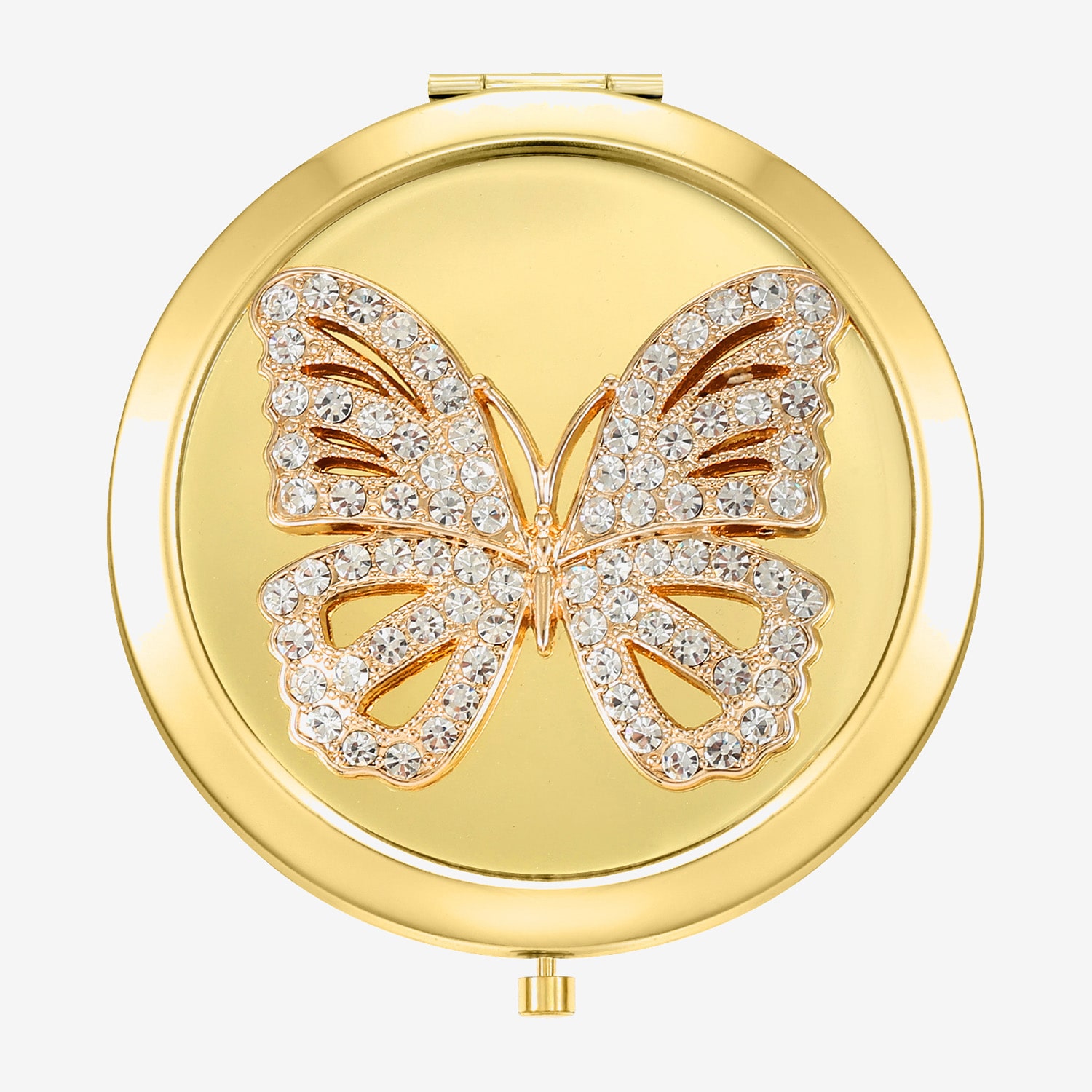 Monet Jewelry Gold Tone Gold Tone Butterfly Compact Mirror