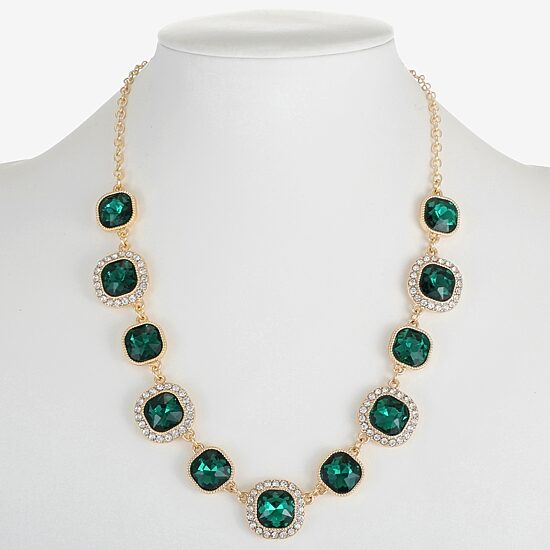 Monet Jewelry Womens Blue 17 Inch Collar Necklace