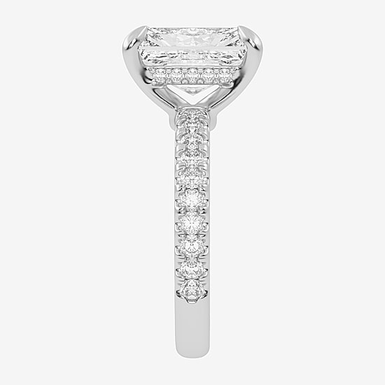 (G-H / Vs2-Si1) Womens 4 1/2 CT. T.W. Lab Grown White Diamond 14K Gold Side Stone Engagement Ring