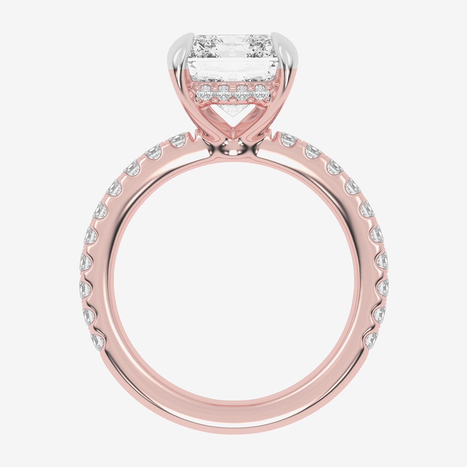 (G-H / Vs2-Si1) Womens 3 1/2 CT. T.W Lab Grown White Diamond 14K Gold Side Stone Engagement Ring