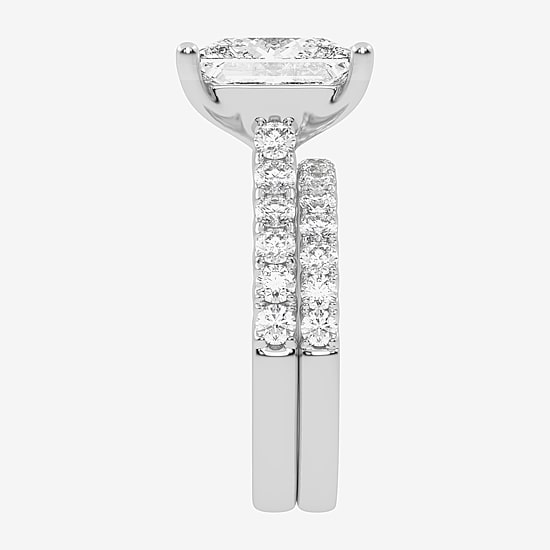 Signature By Modern Bride (G-H / Vs2-Si1) Womens 6 CT. T.W. Lab Grown White Diamond 14K Gold Side Stone Bridal Set