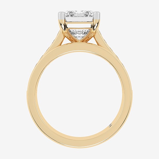 (G-H / Vs2-Si1) Womens 6 CT. T.W. Lab Grown White Diamond 14K Gold Side Stone Bridal Set