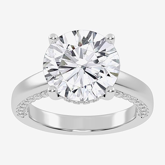(G-H / Vs2-Si1) Womens 4 1/2 CT. T.W. Lab Grown White Diamond 14K Gold Solitaire Engagement Ring