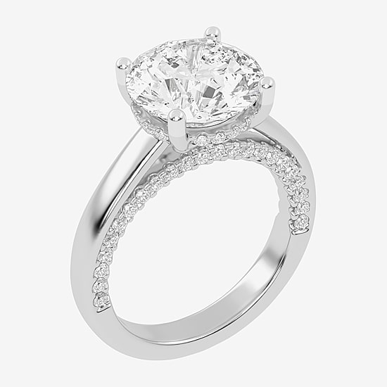 (G-H / Vs2-Si1) Womens 4 1/2 CT. T.W. Lab Grown White Diamond 14K Gold Solitaire Engagement Ring