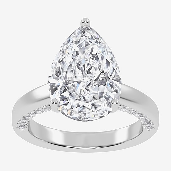 (G-H / Vs2-Si1) Womens 4 1/2 CT. T.W. Lab Grown White Diamond 14K Gold Solitaire Engagement Ring