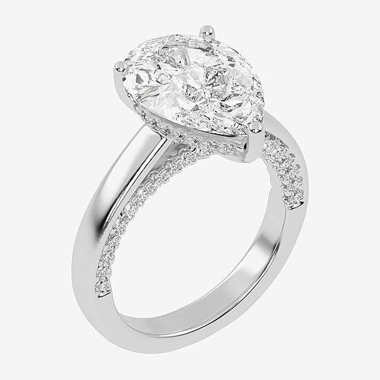 (G-H / Vs2-Si1) Womens 4 1/2 CT. T.W. Lab Grown White Diamond 14K Gold Solitaire Engagement Ring