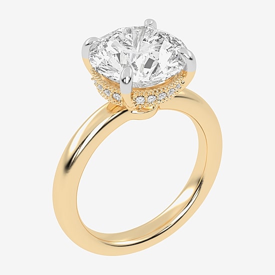 (G-H / Vs2-Si1) Womens 5 CT. T.W. Lab Grown White Diamond 14K Gold Solitaire Engagement Ring