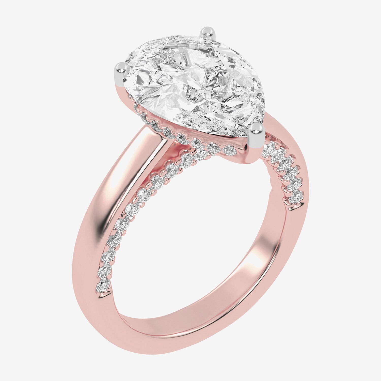 (G-H / Vs2-Si1) Womens 3 1/2 CT. T.W Lab Grown White Diamond 14K Gold Solitaire Engagement Ring