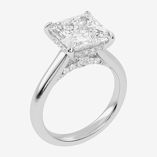 (G-H / Vs2-Si1) Womens 3 1/4 CT. T.W. Lab Grown White Diamond 14K Gold Solitaire Engagement Ring