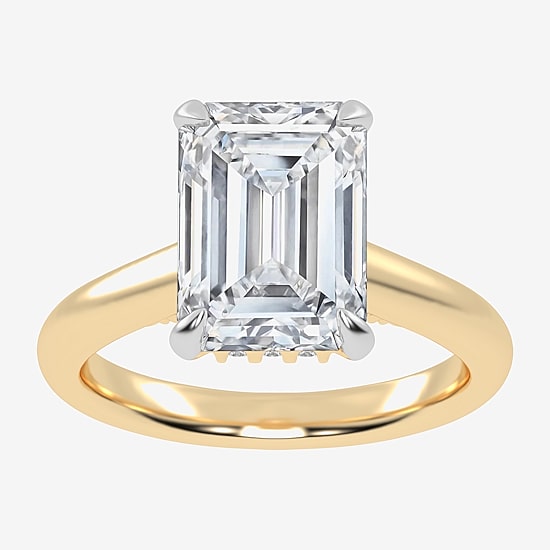 (G-H / Vs2-Si1) Womens 3 1/4 CT. T.W. Lab Grown White Diamond 14K Gold Solitaire Engagement Ring