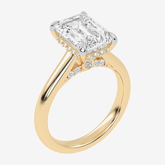 (G-H / Vs2-Si1) Womens 3 1/4 CT. T.W. Lab Grown White Diamond 14K Gold Solitaire Engagement Ring