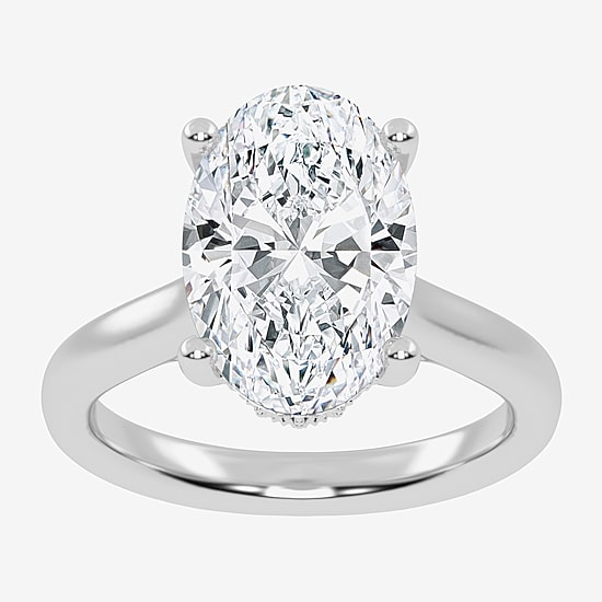 (G-H / Vs2-Si1) Womens 4 1/5 Ct. T.W. Lab Grown White Diamond 14K Gold Solitaire Engagement Ring