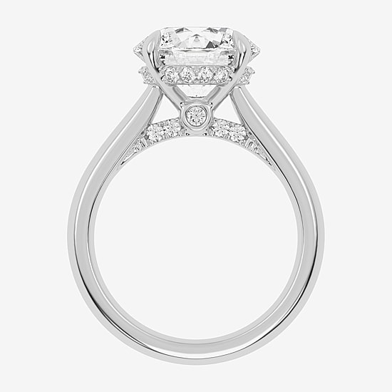 (G-H / Vs2-Si1) Womens 3 1/4 CT. T.W. Lab Grown White Diamond 14K Gold Round Solitaire Engagement Ring