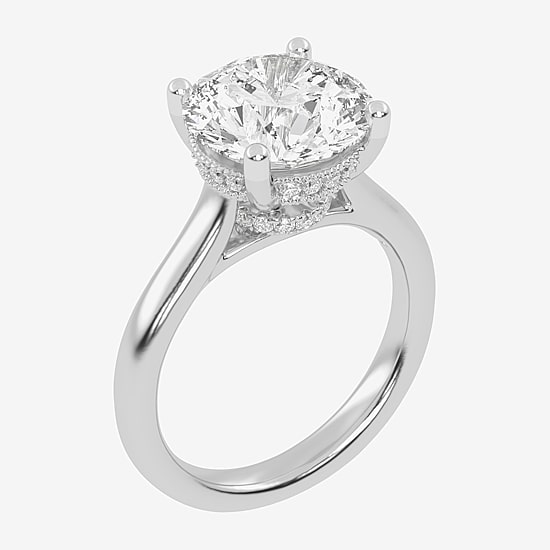 (G-H / Vs2-Si1) Womens 3 1/5 Ct. T.W. Lab Grown White Diamond 14K Gold Solitaire Engagement Ring