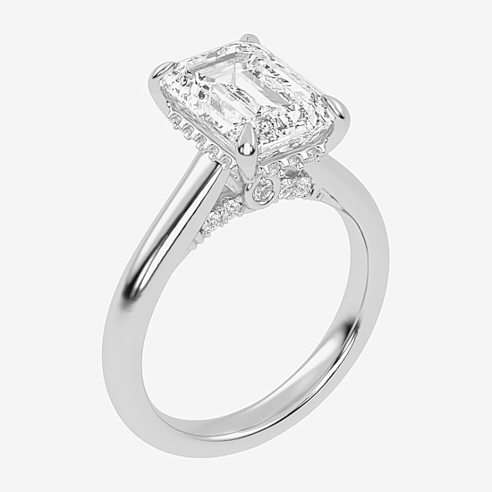 (G-H / Vs2-Si1) Womens 4 1/4 CT. T.W. Lab Grown White Diamond 14K Gold Solitaire Engagement Ring