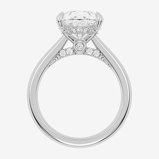 (G-H / Vs2-Si1) Womens 4 1/4 CT. T.W. Lab Grown White Diamond 14K Gold Pear Solitaire Engagement Ring