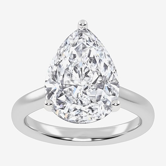 (G-H / Vs2-Si1) Womens 3 1/5 Ct. T.W. Lab Grown White Diamond 14K Gold Solitaire Engagement Ring