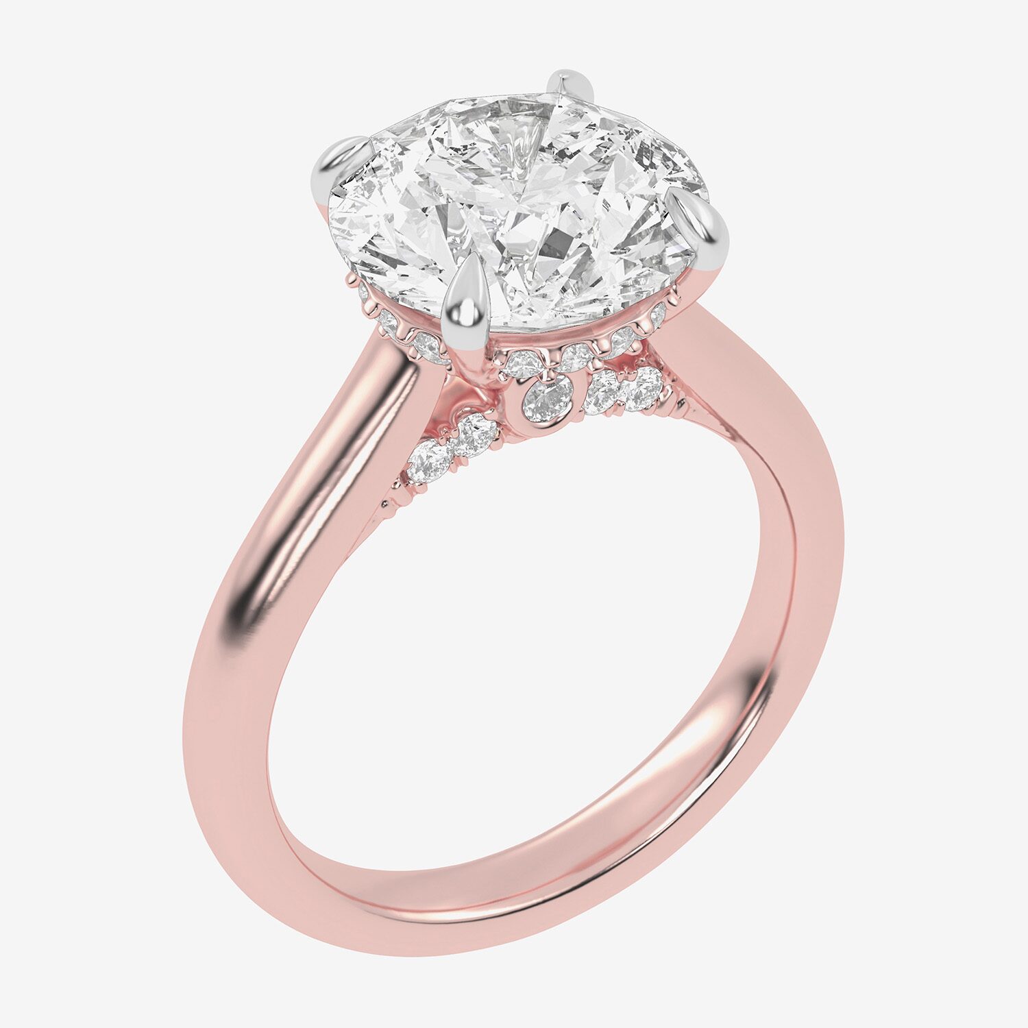 (G-H / Vs2-Si1) Womens 5 1/3 Ct. T.W. Lab Grown White Diamond 14K Gold Round Solitaire Engagement Ring