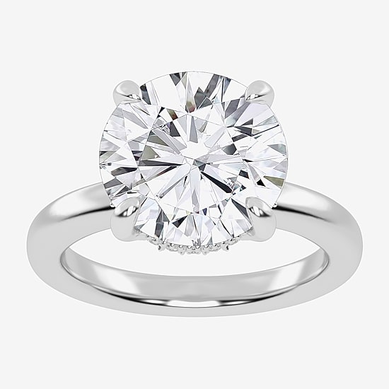 (G-H / Vs2-Si1) Womens 3 CT. T.W. Lab Grown White Diamond 14K Gold Solitaire Engagement Ring