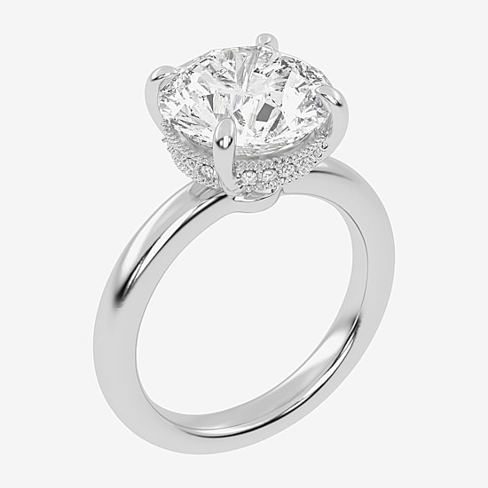 (G-H / Vs2-Si1) Womens 3 CT. T.W. Lab Grown White Diamond 14K Gold Solitaire Engagement Ring