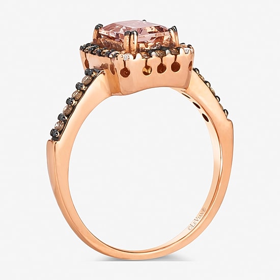 Le Vian® Ring featuring Deep Sea Blue Topaz™ Chocolate Diamonds® Nude Diamonds™ set in 14K Honey Gold™