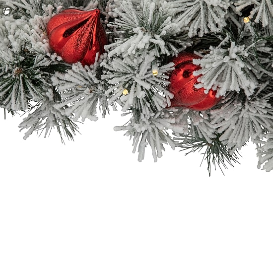 Northlight Snow Bristle Pine Pre-Lit Swag