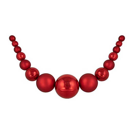 Northlight 6ft Red Shatterproof Ball Swag