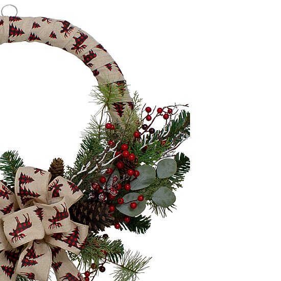 Northlight 24in Burlap Unlit Wreath