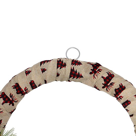 Northlight 24in Burlap Unlit Wreath