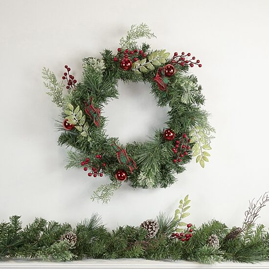 Northlight Frosted Pine And Cone Wreath
