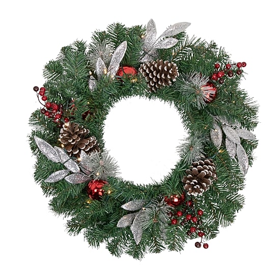 Northlight Frosted Pre-Lit Wreath
